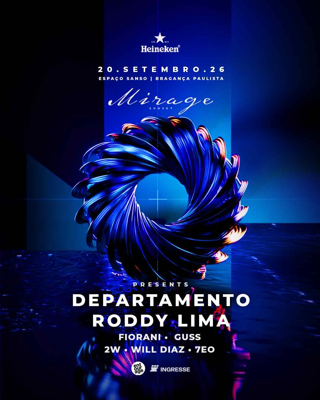 Mirage Sunset · 20 Setembro 2026 · Espaço Sanso, Bragança Paulista